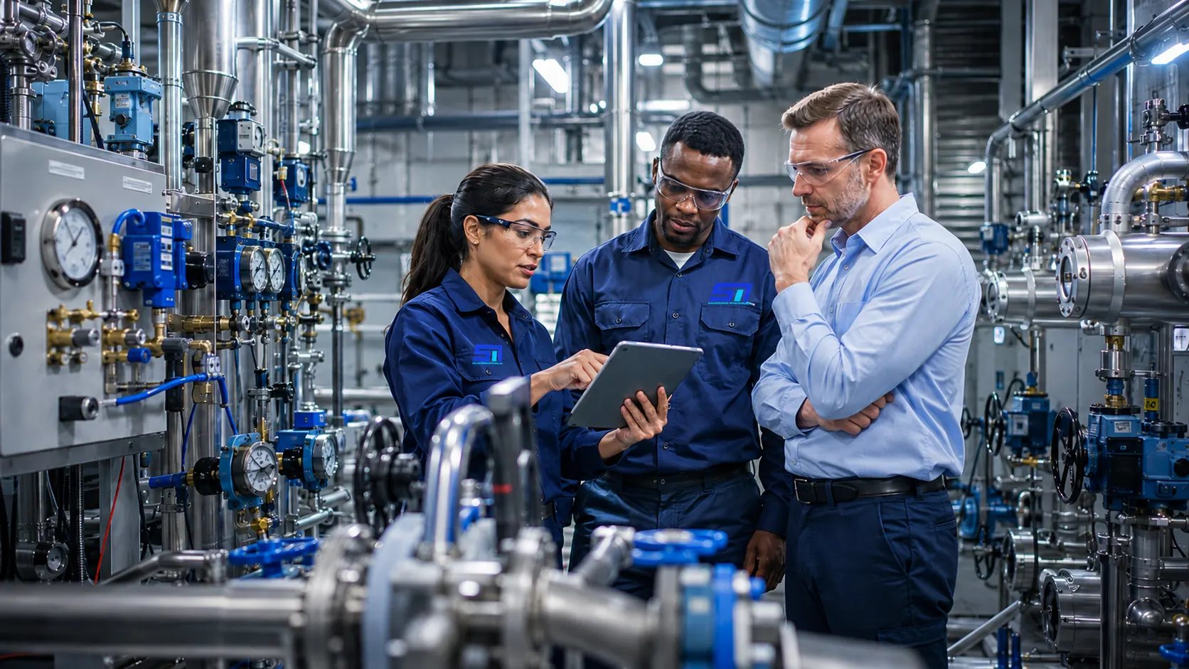 Soporte técnico en planta industrial con equipo de SM Soluciones Integrales